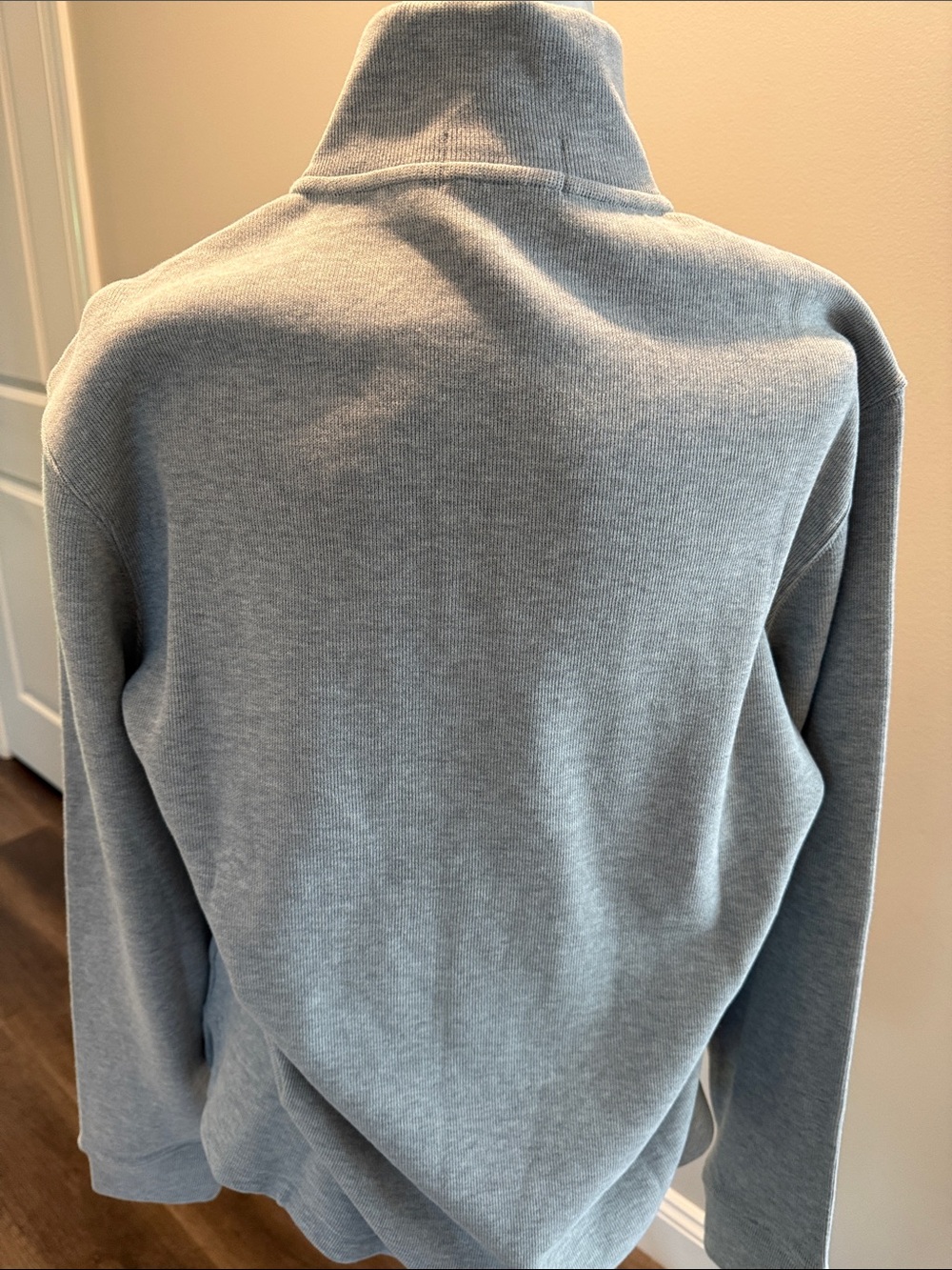 Ralph Lauren Light Gray Quarter-Zip Turtleneck Sweater - Picture 3 of 5